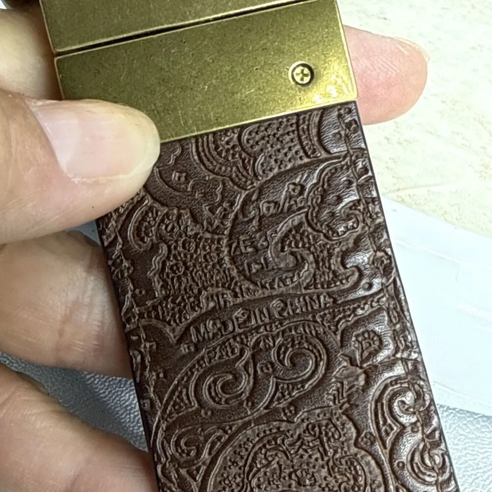 (H)Robert Graham Barnstable Reversible Brown Leather Belt Gold Buckle 36